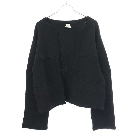 Hermes Jacquard Knit Bolero Cardigan Black 40