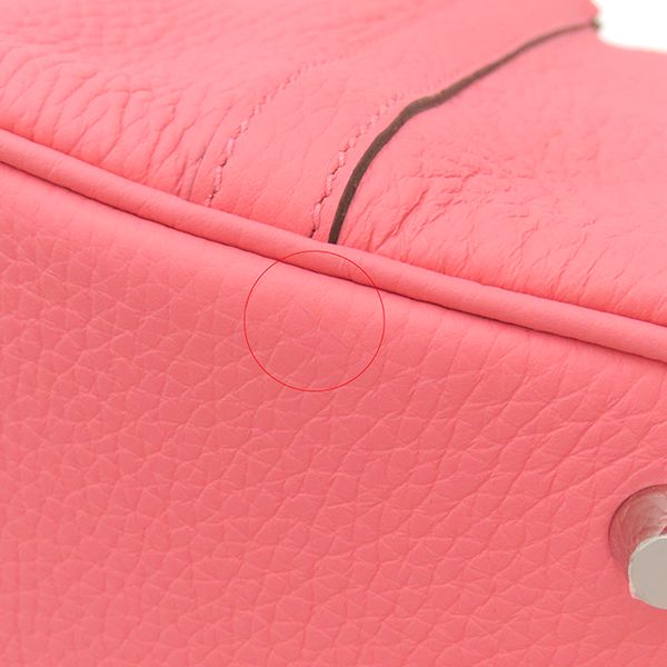 Hermes Handbag Picotin Lock PM Taurillon Clemence Rose Azalea Silver Hardware