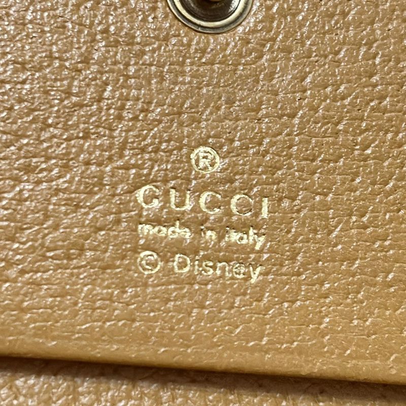 Gucci Bifold Wallet Micro GGGG Plus GG Supreme 602534 Brown X Light Brown X
