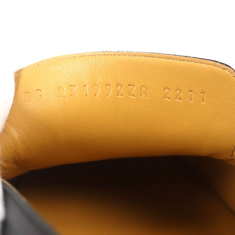 Hermes 2023 231992 Leather Silver Hardware H Logo Square Toe 2 Way Loafer