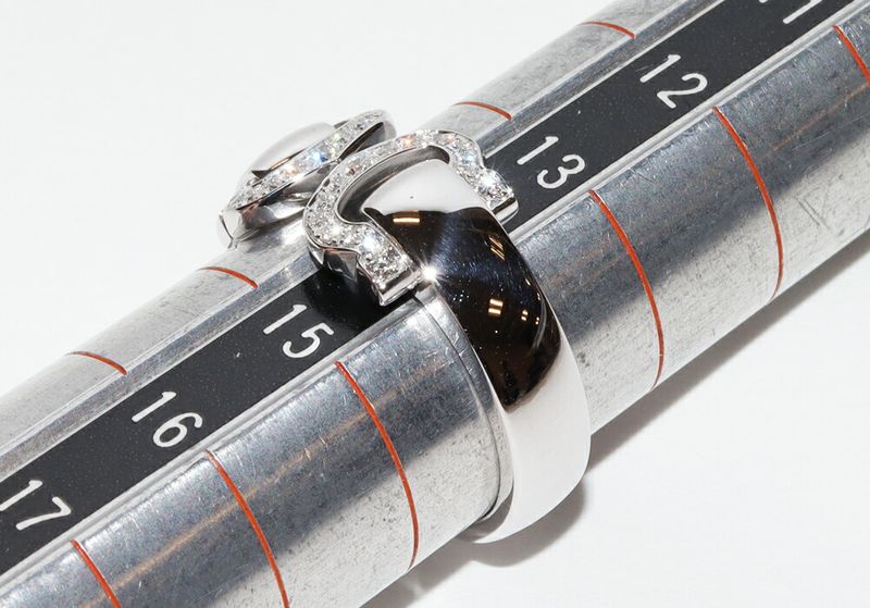 Cartier Ring 18K White Gold 30P Diamonds 2C Boucle Ruche Ring