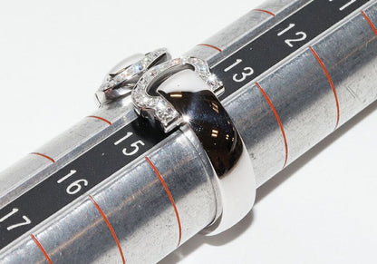 Cartier Ring 18K White Gold 30P Diamonds 2C Boucle Ruche Ring