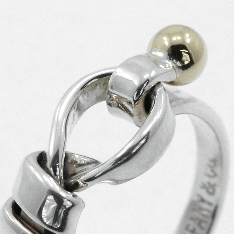 Tiffany & Co Love Knot Vintage 18K Yellow Gold And 925 Silver Size 9.5 Ladies