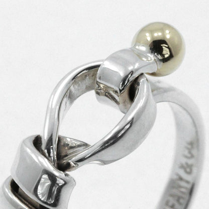 Tiffany & Co Love Knot Vintage 18K Yellow Gold And 925 Silver Size 9.5 Ladies