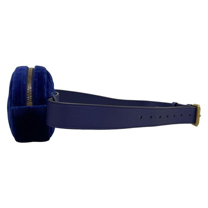 Gucci GG Marmont Waist Pouch 476434 Blue Leather