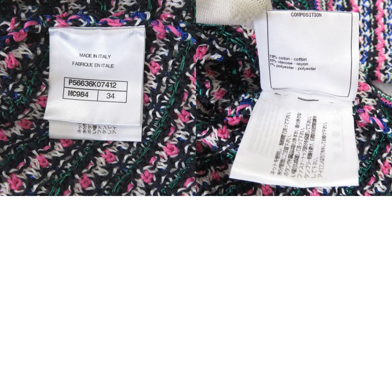 Chanel P56636k07412 Coco-mark Cotton Pink Short Sleeves Knit 1430 Chanel