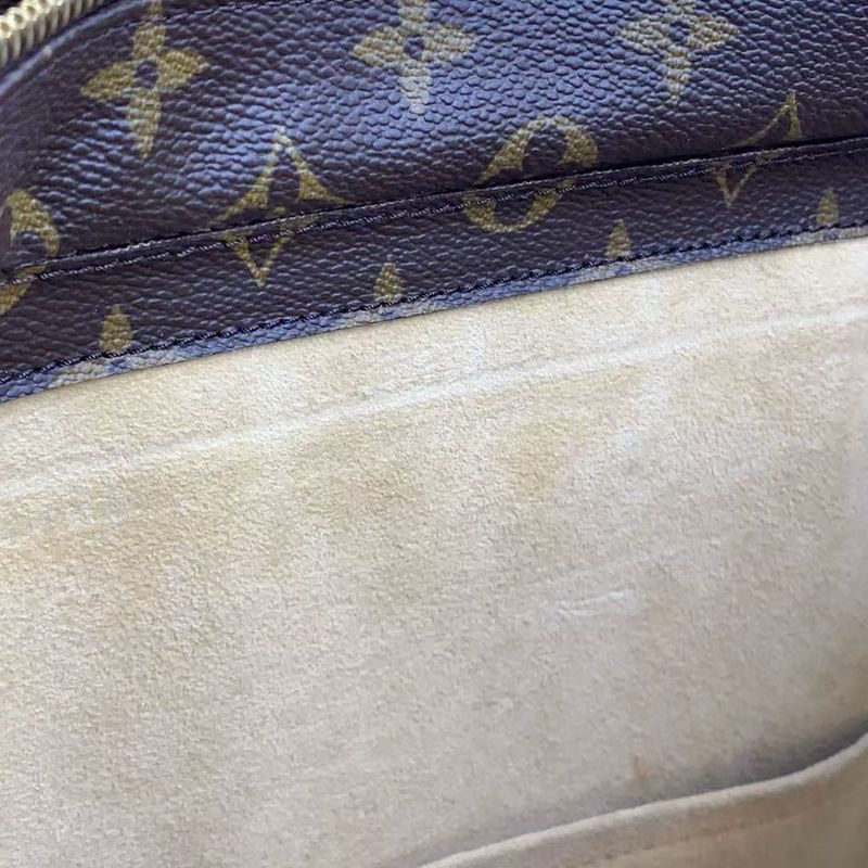 Louis Vuitton Luko Monogram Leather × PVC Brown Tote Bag Gold M51155