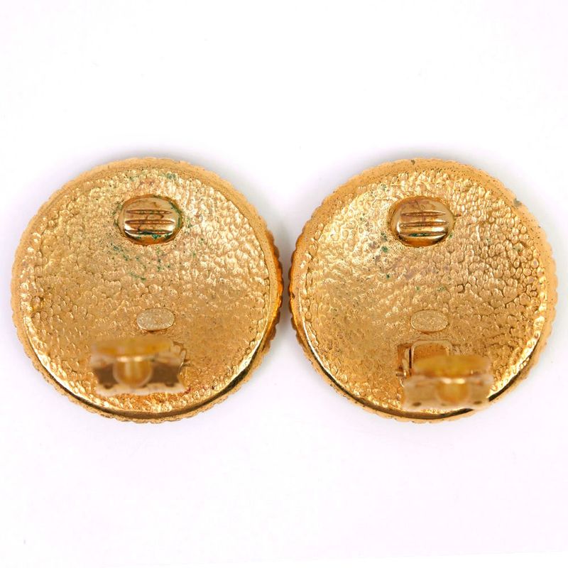 Chanel Coco Mark Gold Plated And Colored Stones 96A Ladies 27.8g Earring