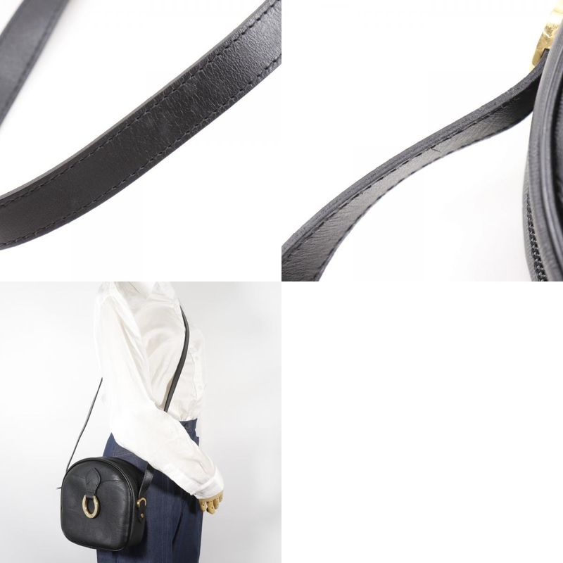 [dior] Christian Dior Vintage PVC Black Ladies Shoulder Bag