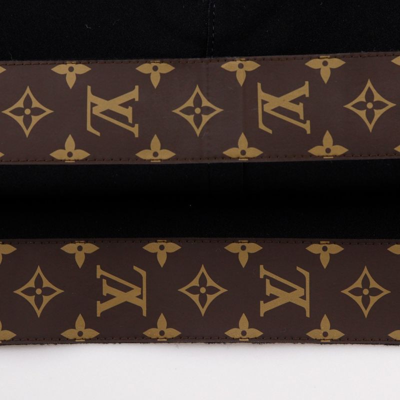 Louis Vuitton Peplum Monogram 1a7vtn Nylon And Polyurethane Black Ladies Tank