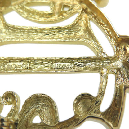 Christian DIOR Logo Brooch Metal Ladies