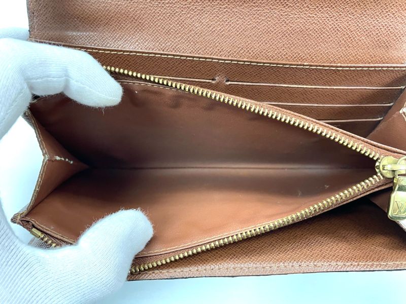 Louis Vuitton Monogram Portefeuille Sarah Long Wallet M61734 Brown Made In