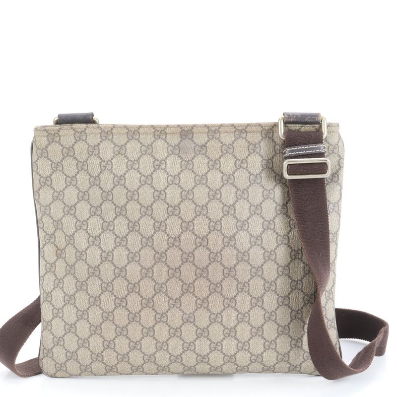 Gucci GG Supreme Leather Shoulder Bag Crossbody Messenger Business Commuter