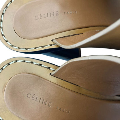 Good Celine Phoebe Period Metal Heel Thong Sandals Size 35 Approx 22cm (8.66in)