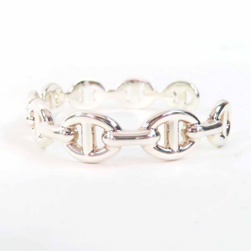 Hermes 2024 Chaine D'ancre Anchene Bangle Bracelet Ag925 Silver ST Made In