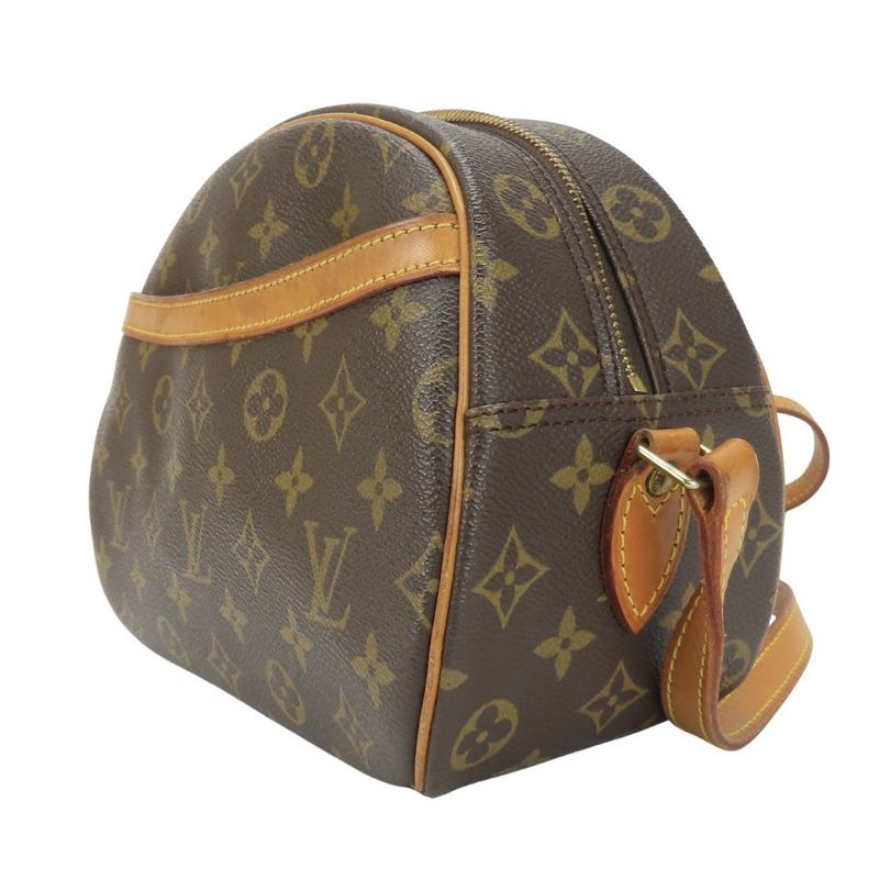 Louis Vuitton Shoulder Bag Blois M51221 Monogram Nubuck Brown Crossbody