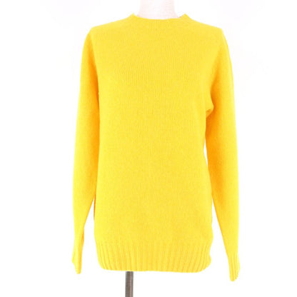 Celine 2 3go0/799a 100% Wool Phoebe Period Oversized Crewneck Knit Yellow XS