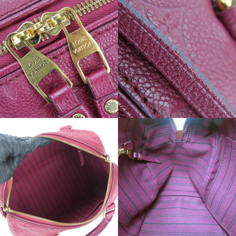 Louis Vuitton Speedy Bandoliere 25 M40764 Monogram Empreinte Purple Aurore 2WAY