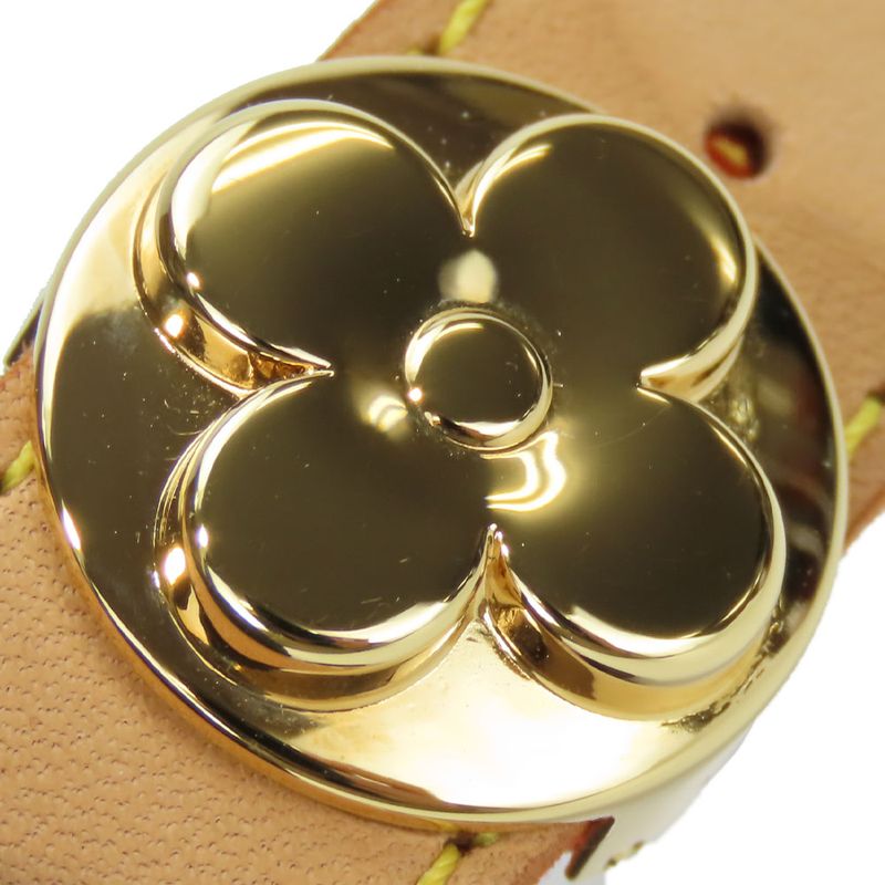 Louis Vuitton Bracelet Good Luck Bracelet M64448 Nubuck Leather Metal Beige
