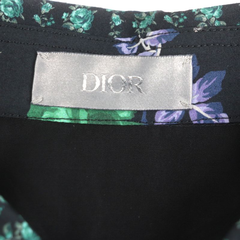  DIOR Homme 293c517a5679 100% Cotton Floral Print Flap Short Sleeve Short