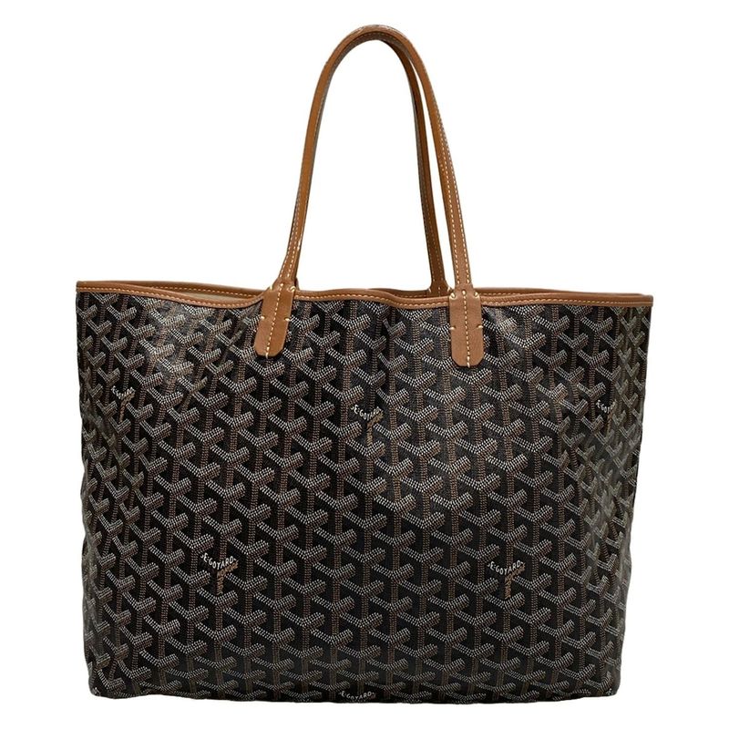 Goyard Tote Bag Saint Louis PM Black×brown Leather