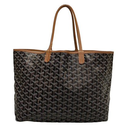 Goyard Tote Bag Saint Louis PM Black×brown Leather