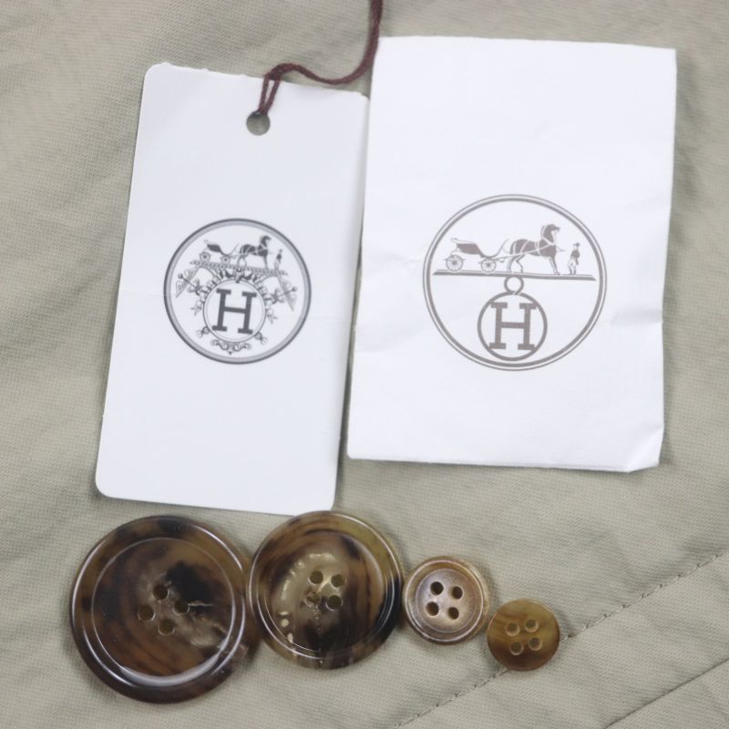  Hermes 22AW Silver Hardware Lightweight Single Chester Mod Coat With Padding