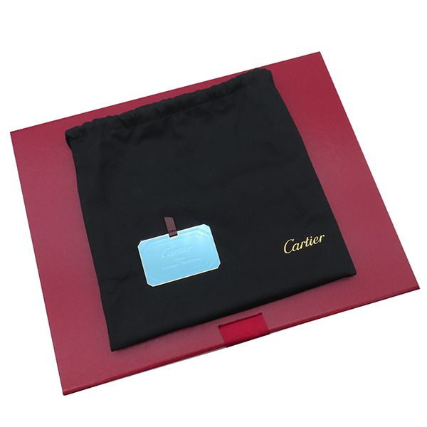 Cartier Shoulder Bag Hobo Bag Sm Leather Black Gold Hardware Must de Cartier