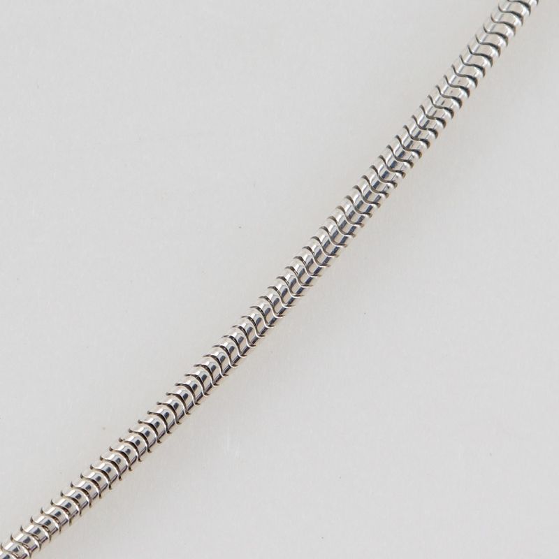 Chanel Icon NO.5 Clover Snake Chain Silver 925 Ladies 12.1g Necklace