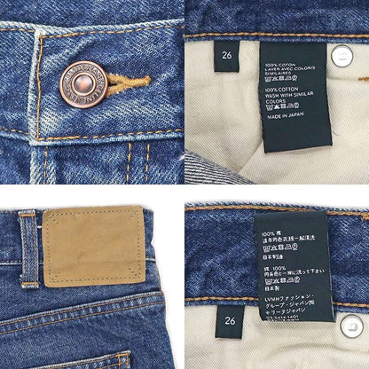 Celine Cut-off Denim N799365m07du 26 Size Blue Denim Pants Women's