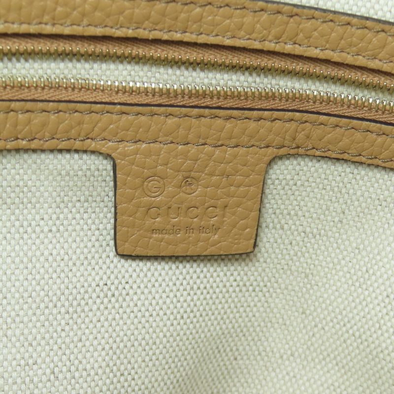 Gucci 536194 Outlet One Shoulder Interlocking G Tote Bag Leather Women