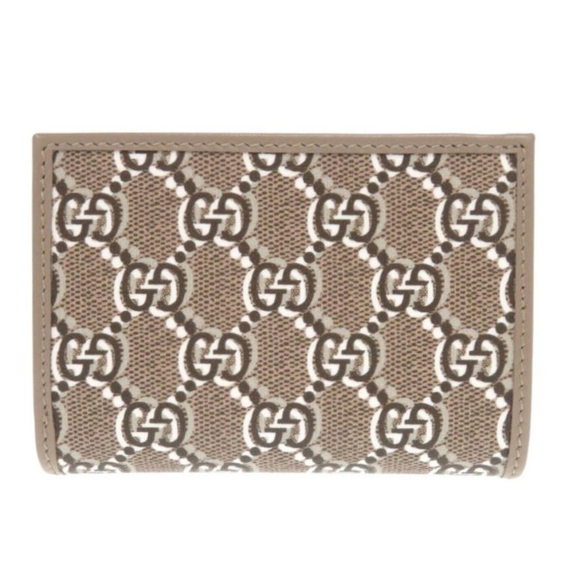 Gucci GG Shadow Medium Wallet 795060 Leather Brown Fold Wallet 1402 Gucci