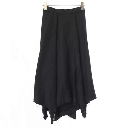 Loewe Emblem Button Asymmetrical Skirt Black