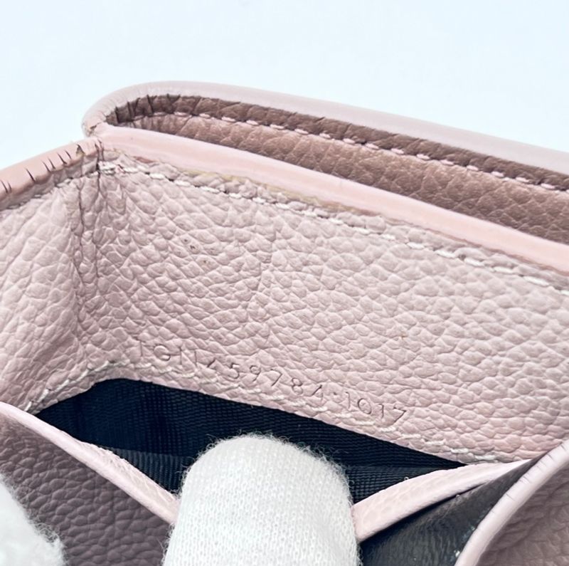 Saint Laurent Trifold Wallet Compact Pink Beige 05bs171