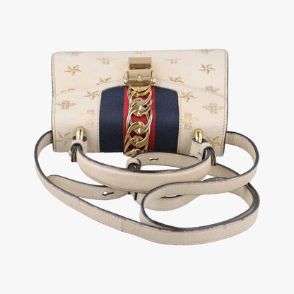 Gucci Sylvie Ivory X Navy X Red Leather 470270 C026707430