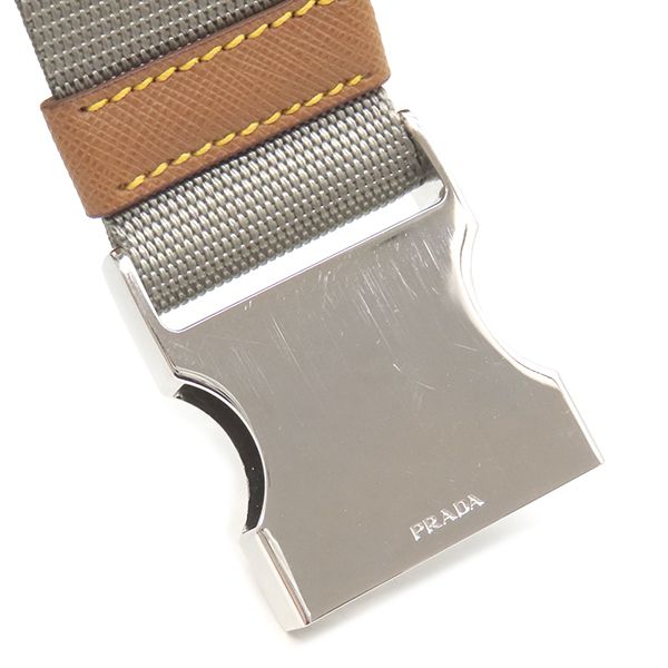 Prada 2way Bag Camouflage Pattern Shoulder Nylon Leather Sabbia Silver Hardware