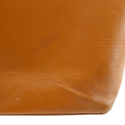 Chanel Logo Charm Leather Brown Women's Tote Bag