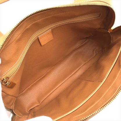 Celine Vintage Hand Bag Macadam Leather Light Brown