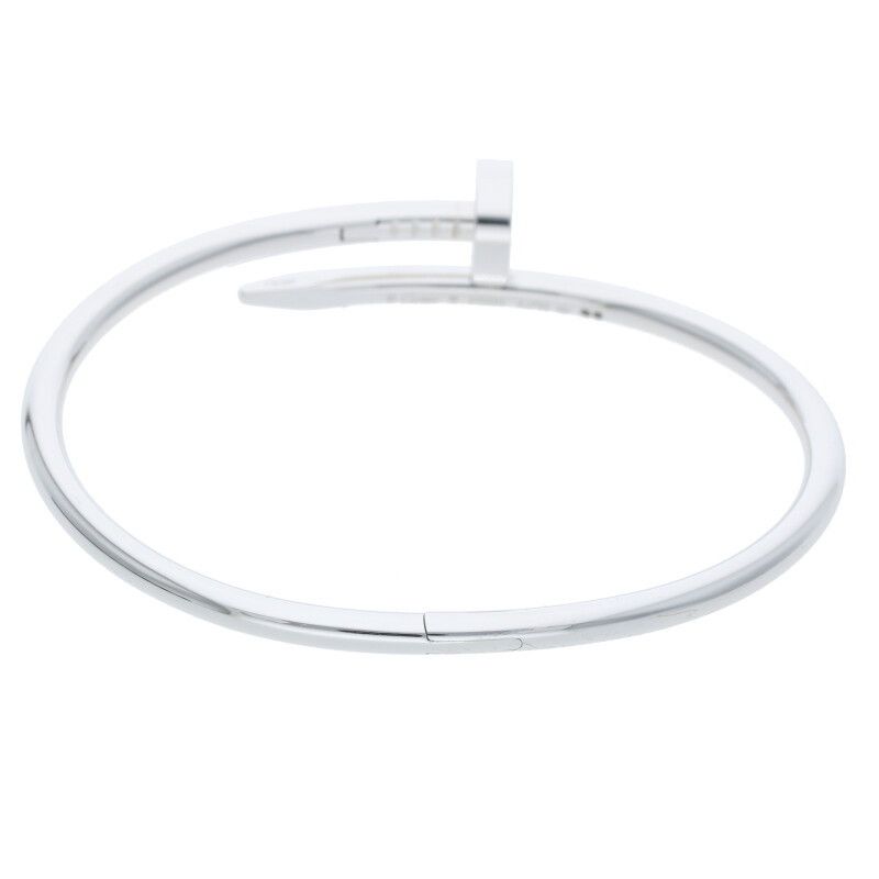Cartier New Shape Juste UN CLOU Bracelet 18K White Goldbracelet Mens 18