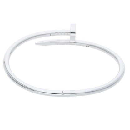 Cartier New Shape Juste UN CLOU Bracelet 18K White Goldbracelet Mens 18