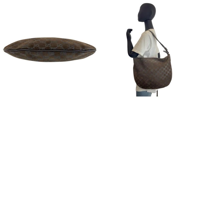 Gucci Brown GG Canvas/suede 001 1206 Shoulder Bag Women 504743