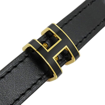 Hermes Belt Pop H Courte 15 85cm (33.46in) Black Gold Hardware B
