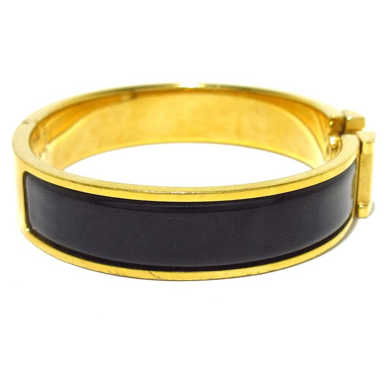 Hermes Bangle Click Clack Gold And Black