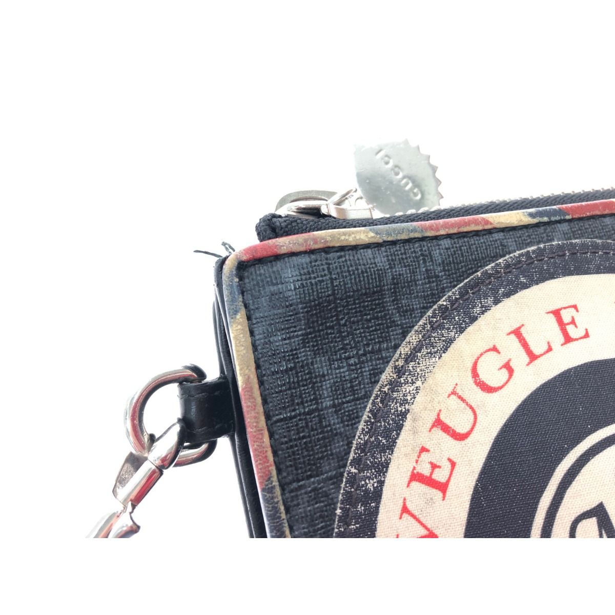 Gucci Men's Clutch Bag GG Supreme Night Courier Clutch Taiga - Patch 496346