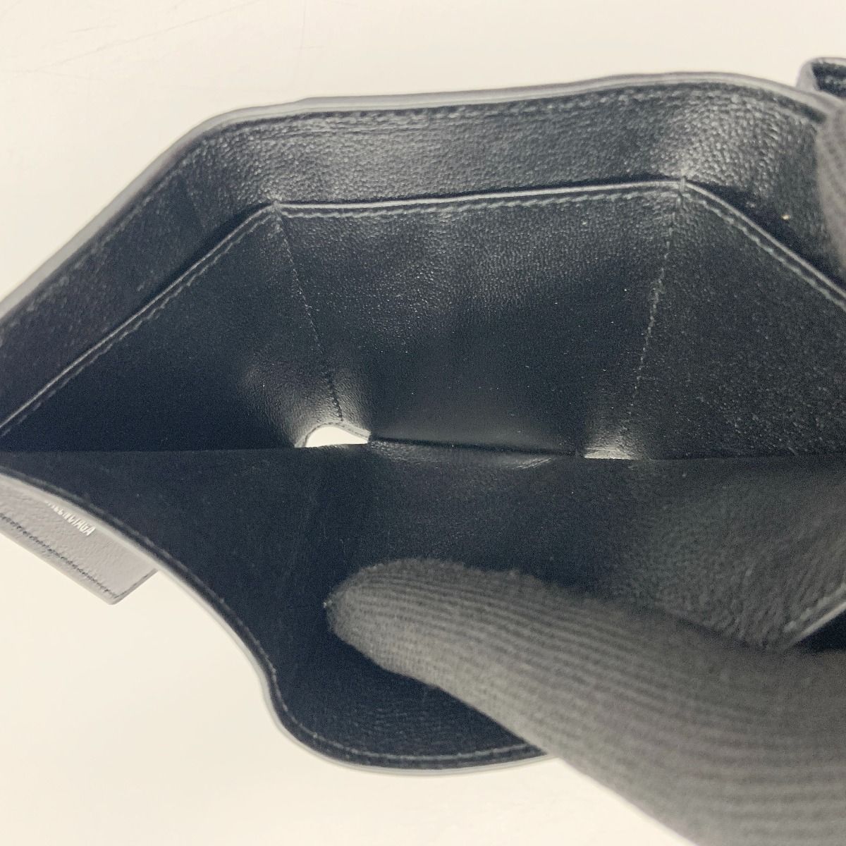 Balenciaga Signature Mini Wallet Trifold Wallet 594312 Black