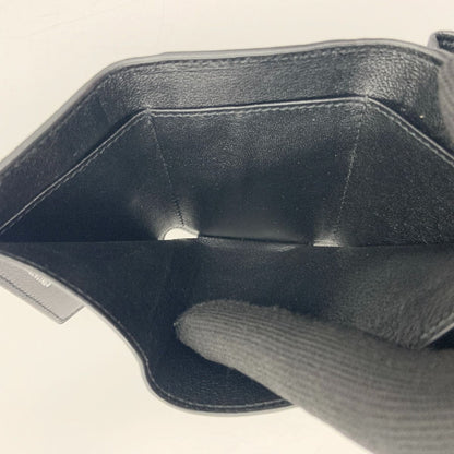 Balenciaga Signature Mini Wallet Trifold Wallet 594312 Black