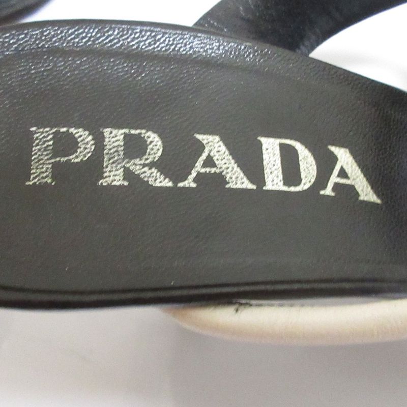 Good Prada Color Scheme Leather Strap Sandals Mules Size 36 Approx 23cm