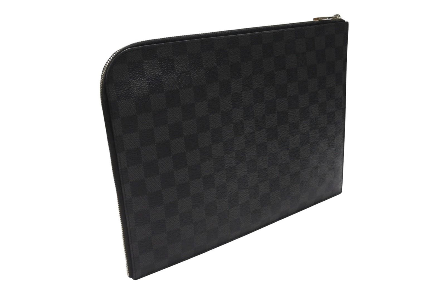 Louis Vuitton Pochette Jour GM Damier Graphite Black Gray Silver Clutch — view 3