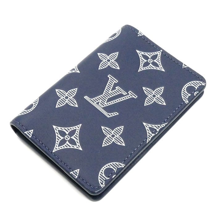 Louis Vuitton Organizer De Poche Card Case Navy M83378 IC Men's Preowned