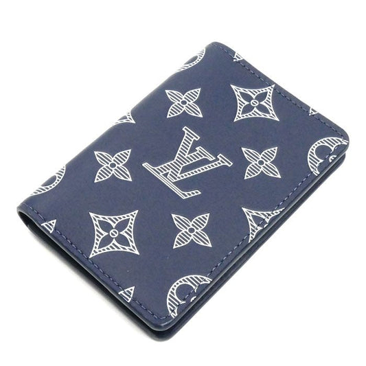 Louis Vuitton Organizer De Poche Card Case Navy M83378 IC Men's Preowned
